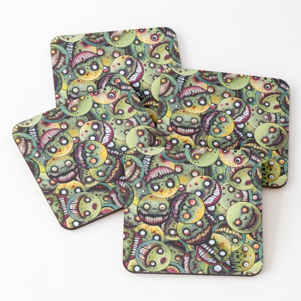 Item preview, Overlapping Creepy Zombie Smiley Faces designed and sold by SmileyDan.