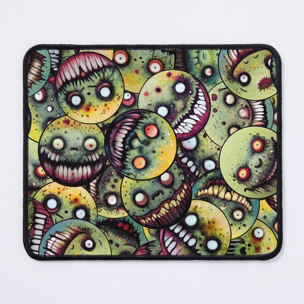 Item preview, Overlapping Creepy Zombie Smiley Faces designed and sold by SmileyDan.
