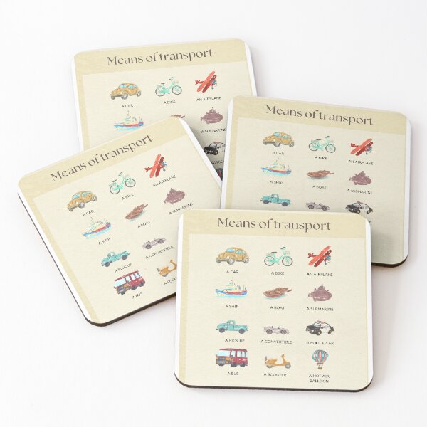 Item preview, Means of transport educational poster designed and sold by jassnour.