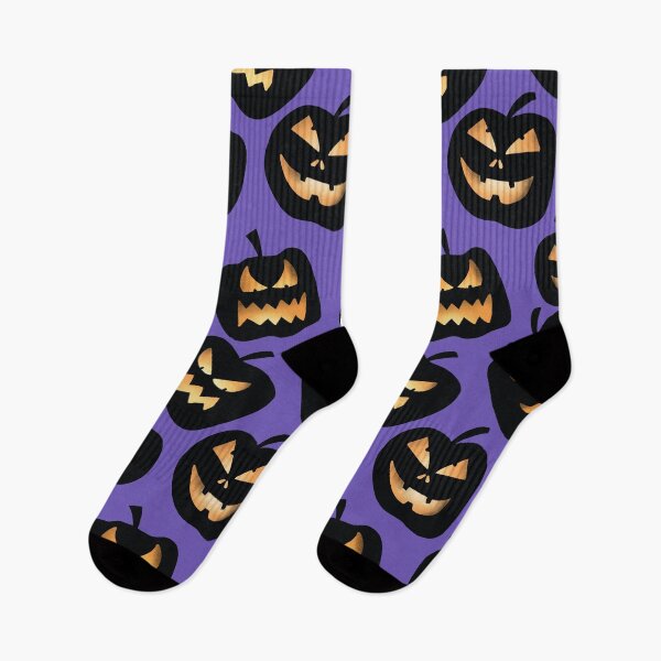 Item preview, Halloween Scary Spooky Pumpkins in Purple designed and sold by KathrinLegg.