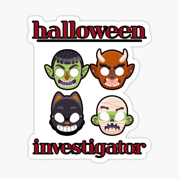 "halloween investigator" Sticker for Sale by NeylouArt Redbubble