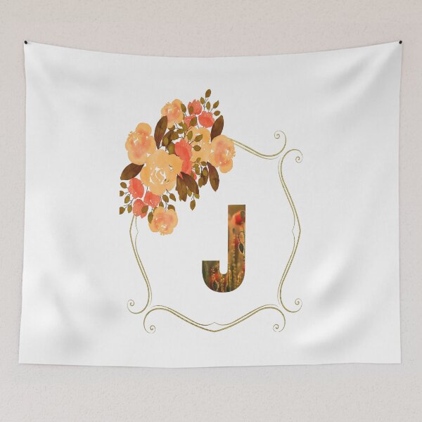 Item preview, Initial J Flowers Design, Monogram with Flowers, Initial Gifts for Her- designed and sold by bartdesigner.