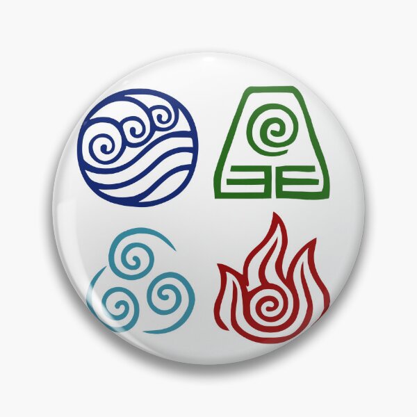 Item preview, Avatar The Four Elements Symbols Tattoo Hydro Stickers designed and sold by Chillygraphics.