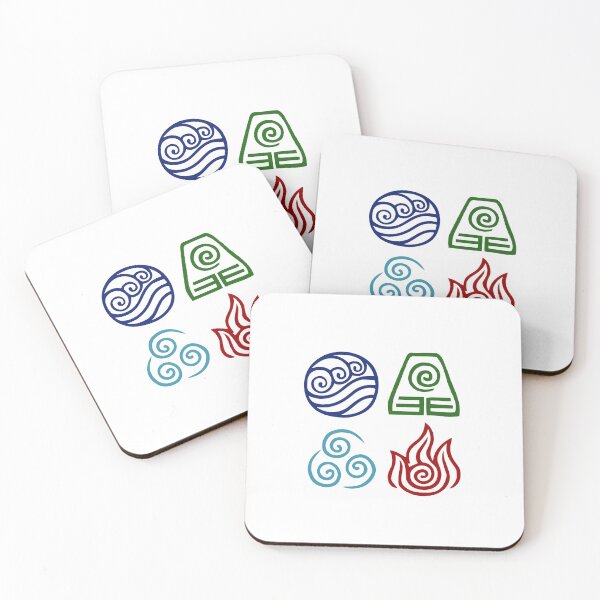 Item preview, Avatar The Four Elements Symbols Tattoo Hydro Stickers designed and sold by Chillygraphics.