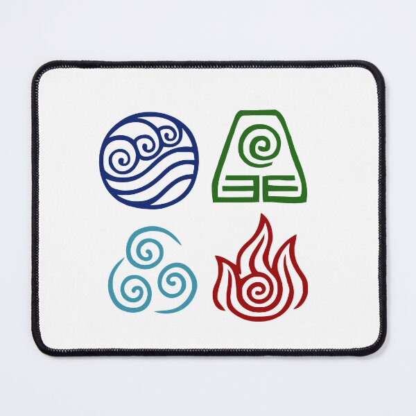 Item preview, Avatar The Four Elements Symbols Tattoo Hydro Stickers designed and sold by Chillygraphics.