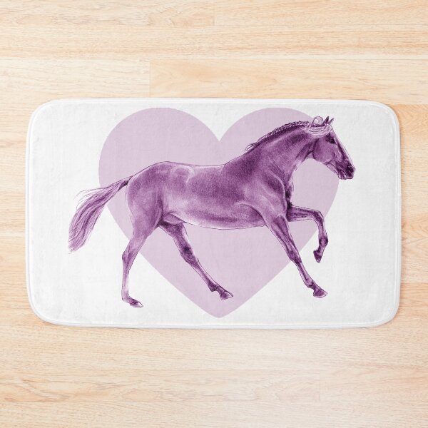 Item preview, Galloping horse 4 - purple colorized version, heart background designed and sold by SylvieG18.