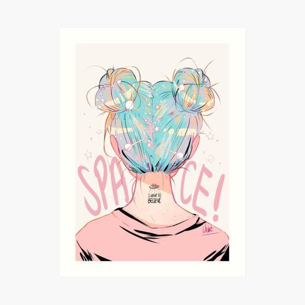 SPACE BUNS! Art Print