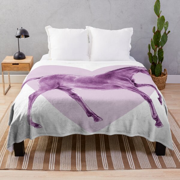 Item preview, Galloping horse 4 - purple colorized version, heart background designed and sold by SylvieG18.
