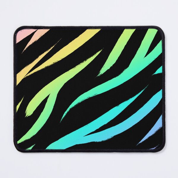 Item preview, Pastel Rainbow Tiger Print On Black Background designed and sold by KelseyLovelle.