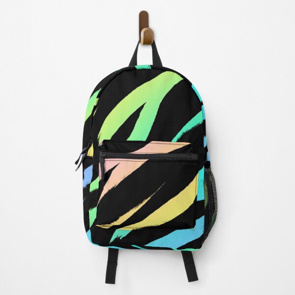Item preview, Pastel Rainbow Tiger Print On Black Background designed and sold by KelseyLovelle.