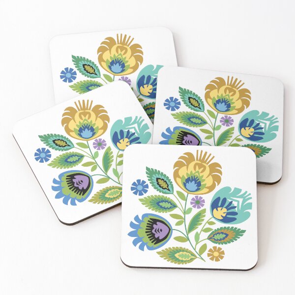 Item preview, Polish Floral Yellow Ochre Papercut Design designed and sold by Barbara Pixton.