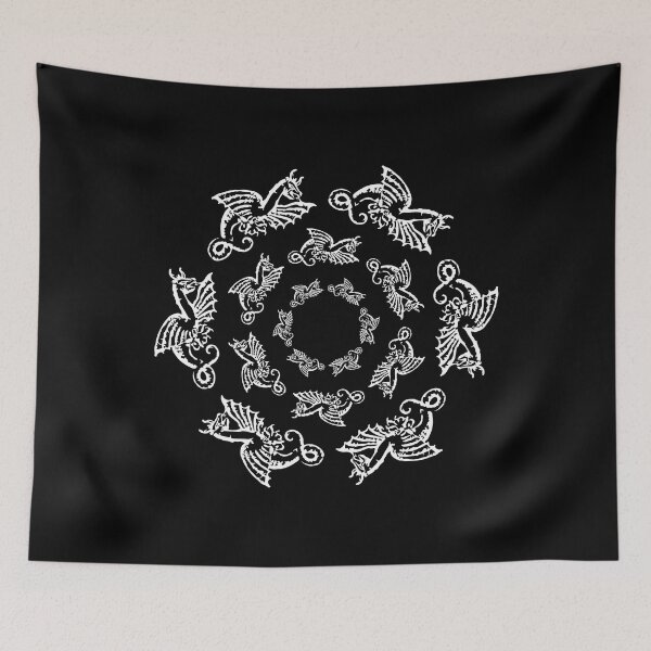 Artikelvorschau, DRACHENMUSTER - HEXAGONAL. WEISS. entworfen und verkauft von 5hertz.