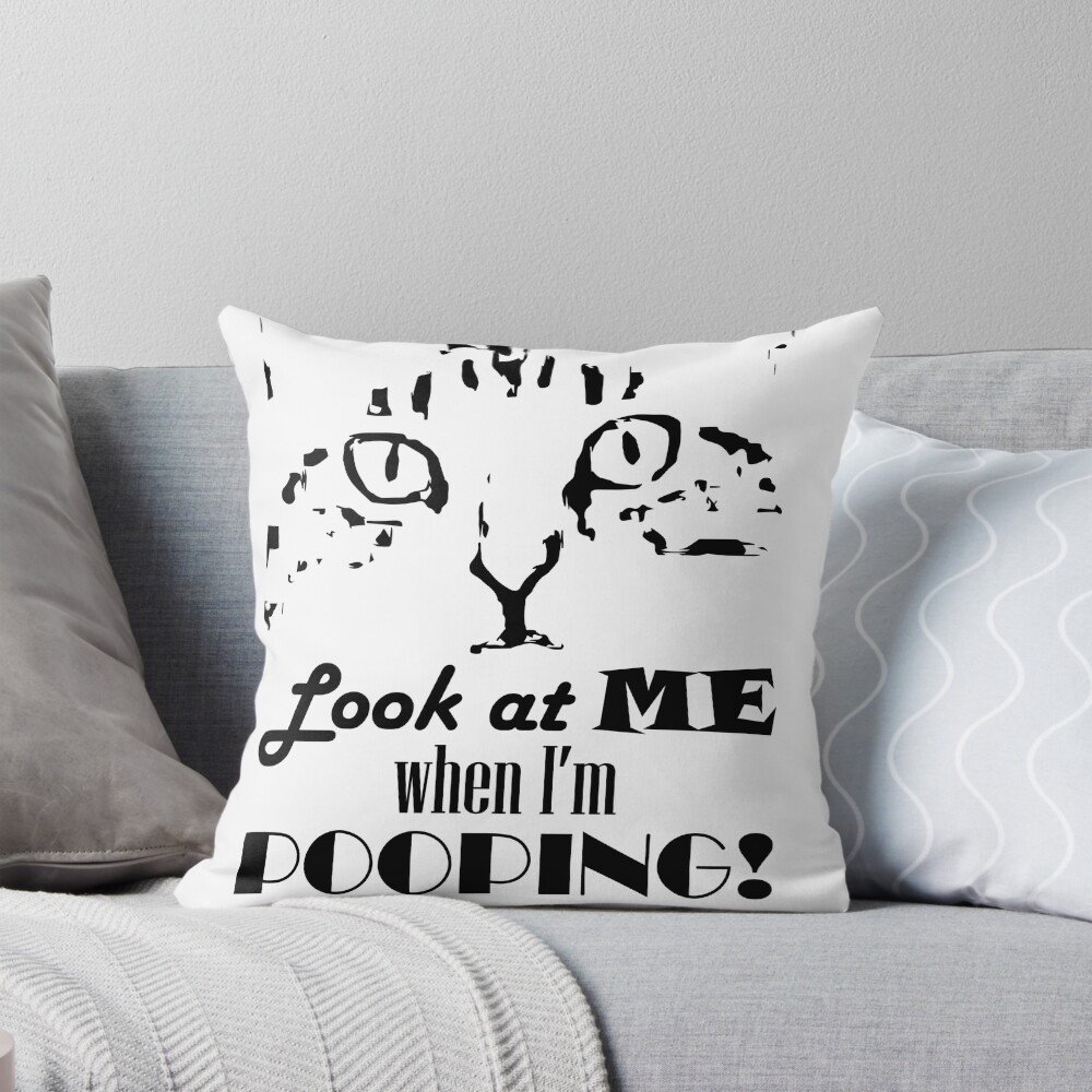 Item preview, Throw Pillow designed and sold by Pooping-Cat.