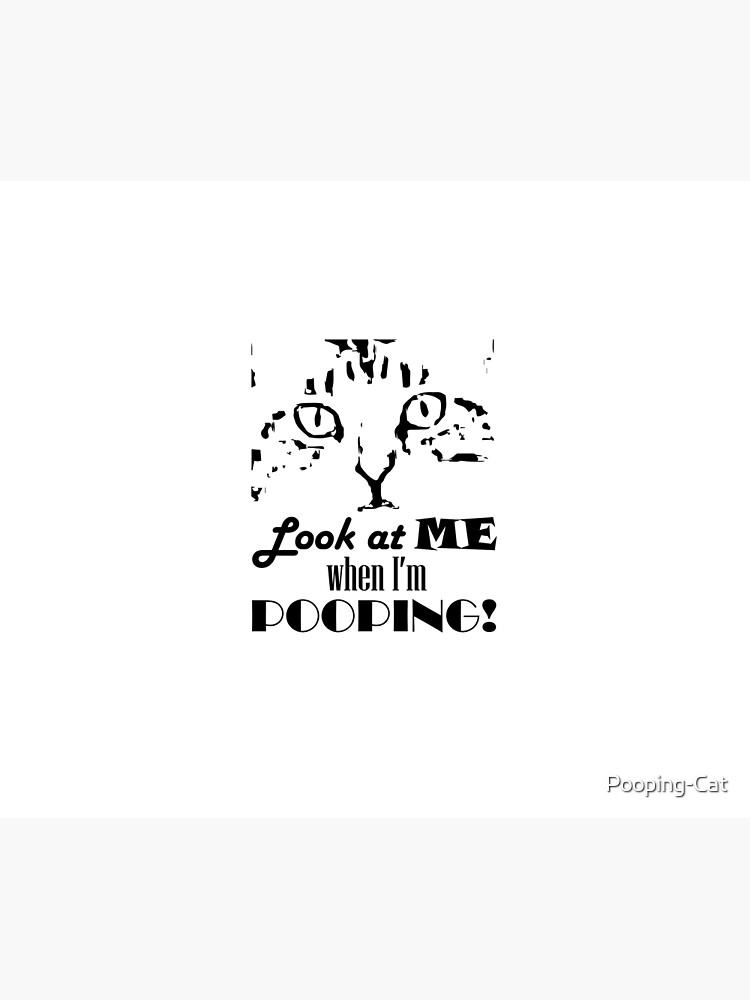 Thumbnail 2 of 2, Duvet Cover, Look at me when I'm pooping! designed and sold by Pooping-Cat.
