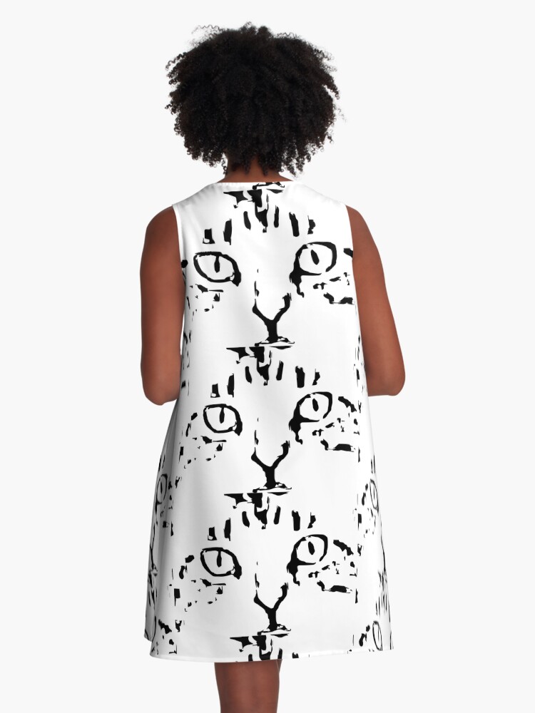 Thumbnail 3 of 4, A-Line Dress, Pooping Cat designed and sold by Pooping-Cat.
