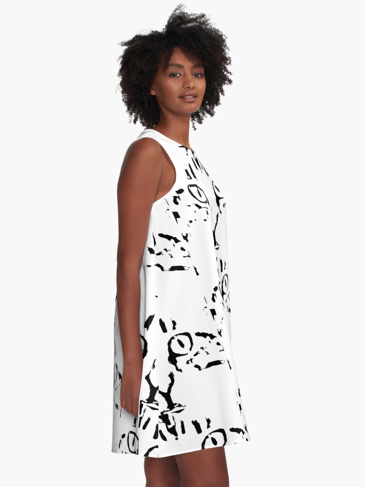Thumbnail 2 of 4, A-Line Dress, Pooping Cat designed and sold by Pooping-Cat.