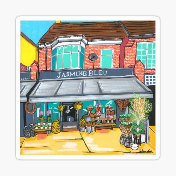 "Jasmine Bleu flowers " Sticker for Sale by STGDesigns Redbubble