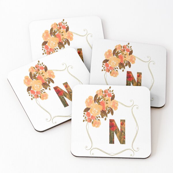 Item preview, Initial N Flowers Design, Monogram with Flowers, Initial Gifts for Her- designed and sold by bartdesigner.