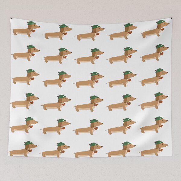 Item preview, Funny Bavarian Dog Dachshund Pattern designed and sold by Jelisandie.