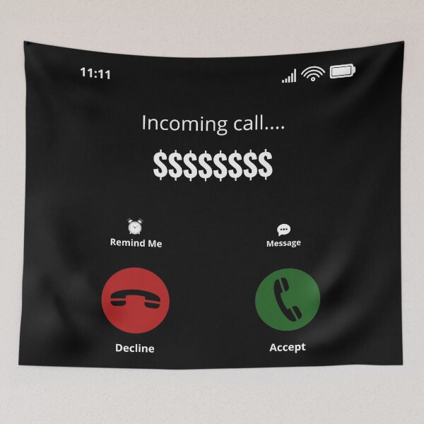 Item preview, Incoming Call Dollar Sign - Dollar Sign Call Screen designed and sold by universegrace.