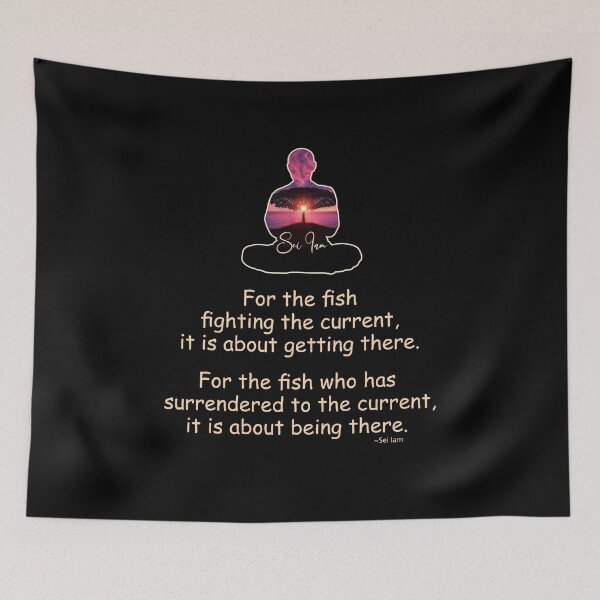 Item preview, For The Fish Fighting The Current - Quote from Sei Iam designed and sold by Raven’s Wing Studio.