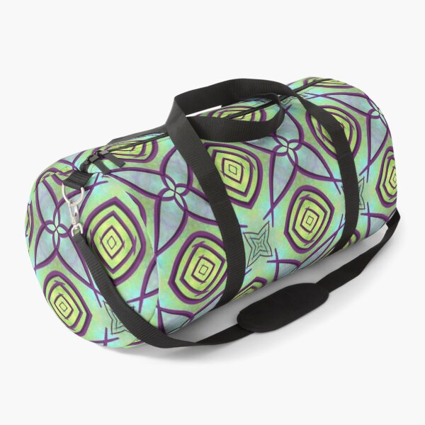 Item preview, Cool purple with yellow green background, unique hand drawn geometric repeating pattern - WelshDesigns designed and sold by welshdesigns.