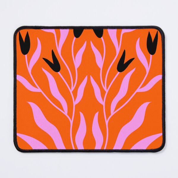 Item preview, PINK & BLACK FLORAL ON ORANGE designed and sold by ahanso.