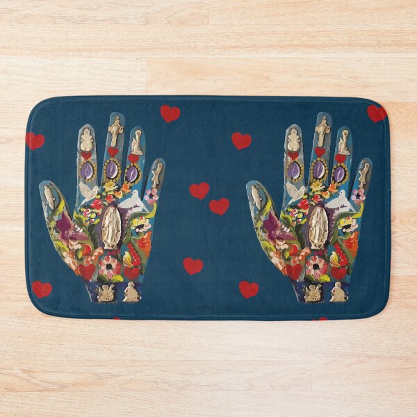 Item preview, Milagritos mexican colorful ornamental hand exvoto traditional sacred heart boho chic decoration designed and sold by T-Mex.