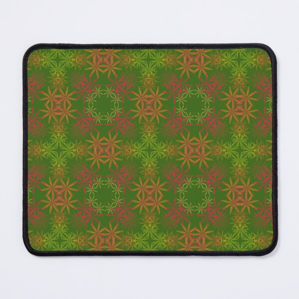 Item preview, Daisy flowers with yellow green background, unique hand drawn geometric repeating pattern - WelshDesigns designed and sold by welshdesigns.