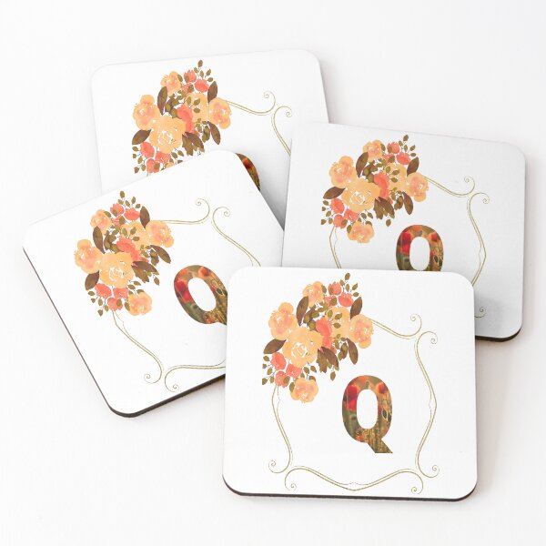 Item preview, Initial Q Flowers Design, Monogram with Flowers, Initial Gifts for Her- designed and sold by bartdesigner.
