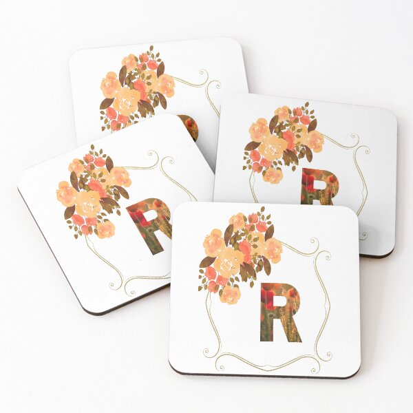 Item preview, Initial R Flowers Design, Monogram with Flowers, Initial Gifts for Her- designed and sold by bartdesigner.