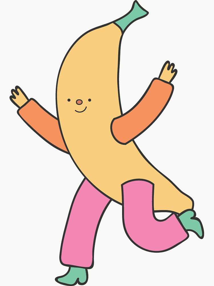"Dancing Banana" Sticker for Sale by longa3 Redbubble