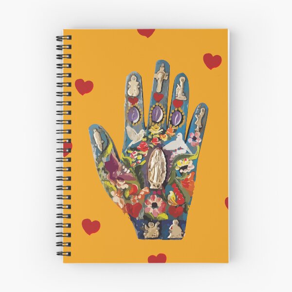Item preview, Milagritos mexican colorful ornament hand exvoto traditional sacred heart boho chic decoration designed and sold by T-Mex.