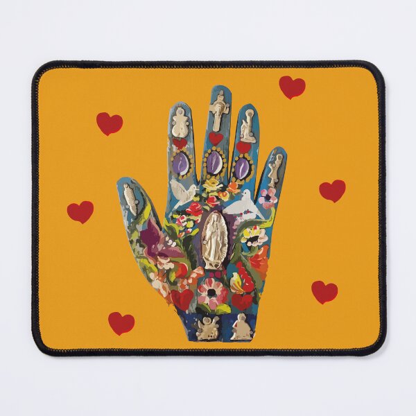 Item preview, Milagritos mexican colorful ornament hand exvoto traditional sacred heart boho chic decoration designed and sold by T-Mex.