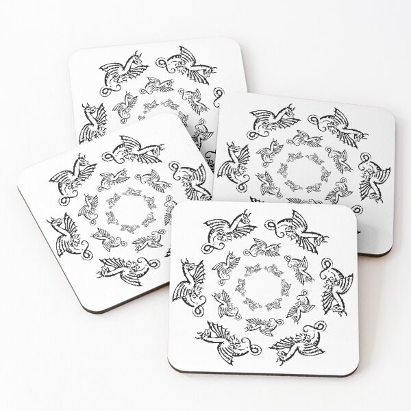 Artikelvorschau, DRACHENMUSTER - HEXAGONAL. SCHWARZ. entworfen und verkauft von 5hertz.