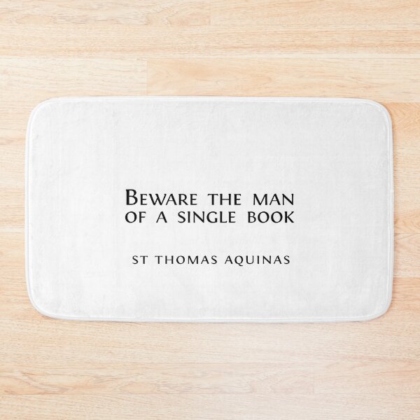 Item preview, Saint Thomas Aquinas Man of a Single Book Quote Typography designed and sold by V0IDRACE.