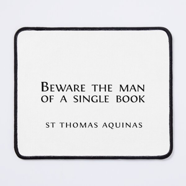 Item preview, Saint Thomas Aquinas Man of a Single Book Quote Typography designed and sold by V0IDRACE.