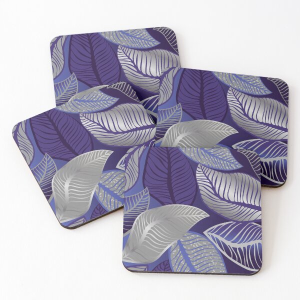 Item preview, Dark blue with silver leaves  designed and sold by ReflectedCrafts.