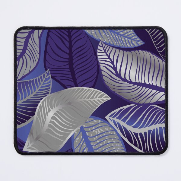Item preview, Dark blue with silver leaves designed and sold by ReflectedCrafts.