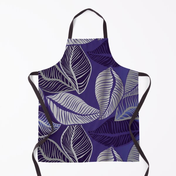 Item preview, Dark blue with silver leaves designed and sold by ReflectedCrafts.