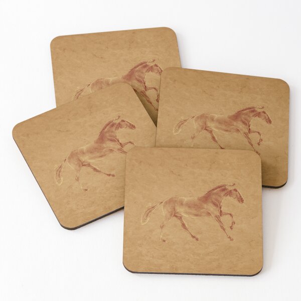 Item preview, Galloping horse 4 - brown mottled background designed and sold by SylvieG18.