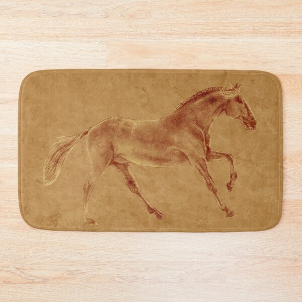 Item preview, Galloping horse 4 - brown mottled background designed and sold by SylvieG18.