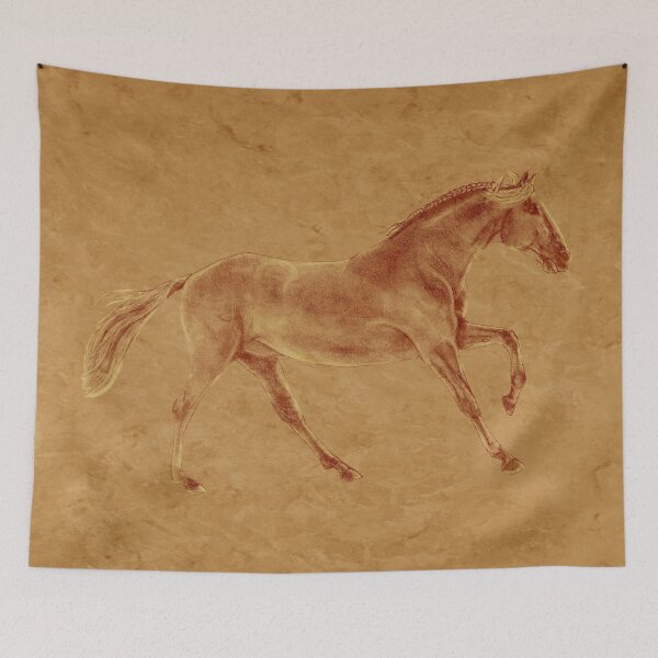 Item preview, Galloping horse 4 - brown mottled background designed and sold by SylvieG18.