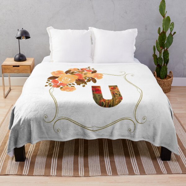 Item preview, Initial U Flowers Design, Monogram with Flowers, Initial Gifts for Her- designed and sold by bartdesigner.
