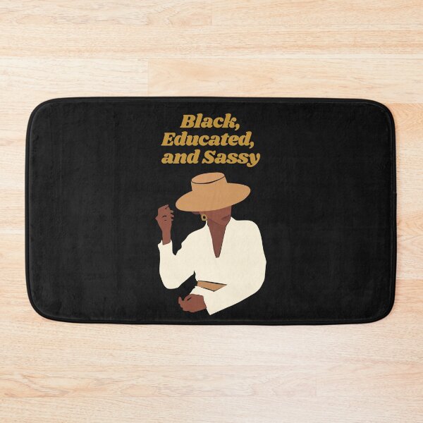 Item preview, Black, Educated, and Sassy - proud black woman with hat, dressed in white designed and sold by Mechanical-Artt.