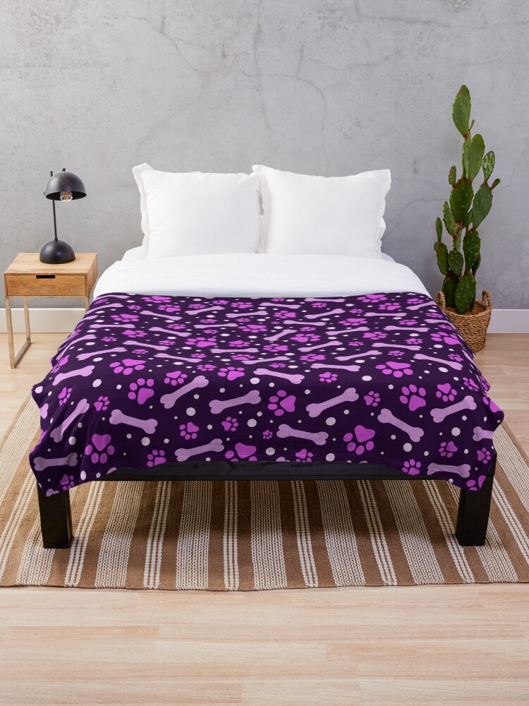 Purple dog hot sale blanket