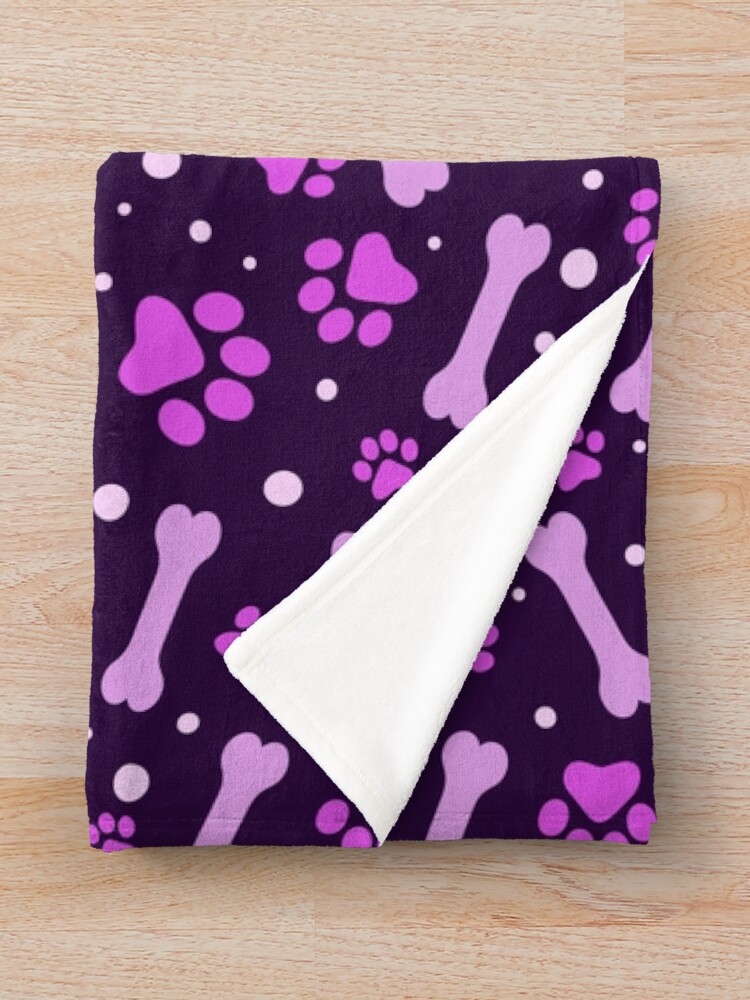 purple dog blanket