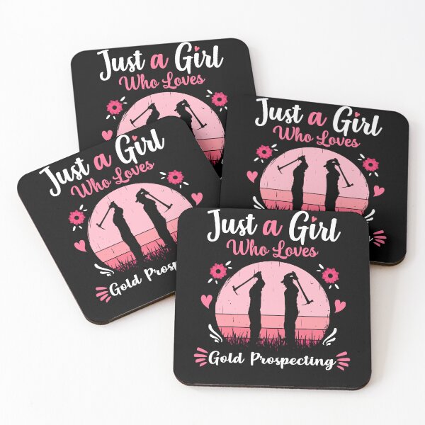 Item preview, Just A Girl Who Loves Gold Prospecting Pink Retro Vintage gift idea designed and sold by HN-ART.