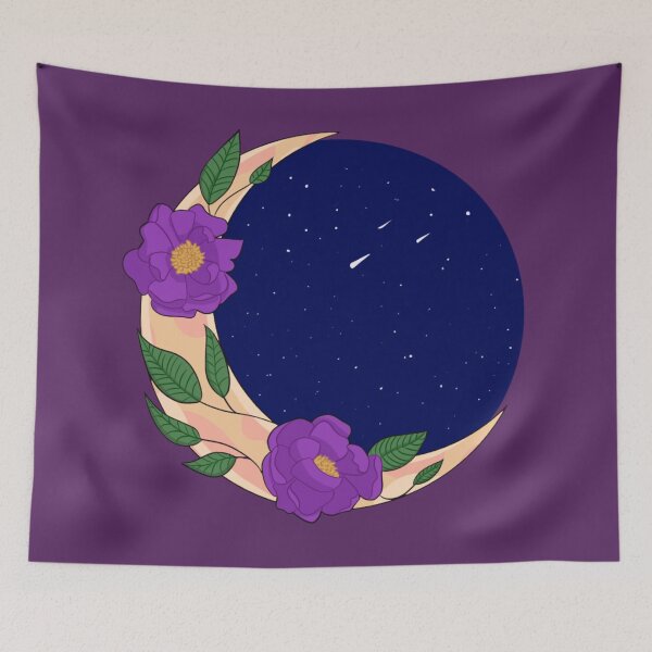 Item preview, Moon with Flowers designed and sold by artsee05.