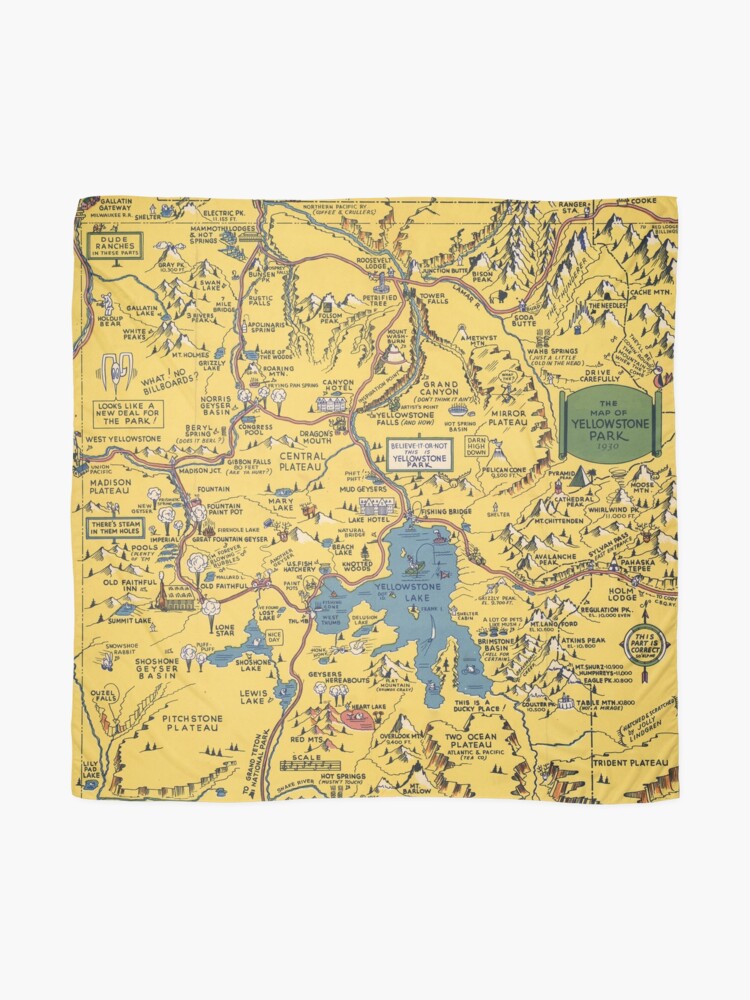 Yellowstone Vintage Map Scarf - McGovern Outdoor